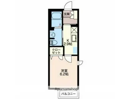 シャーメゾン07(1K/2階)の間取り写真