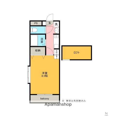 リバーマンション高田(1K/1階)の間取り写真