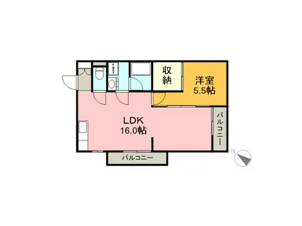 メゾンマキセキ(1LDK/1階)の間取り写真