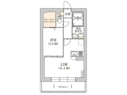ルリアン(1LDK/2階)の間取り写真