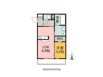 グランドゥール壱町田(1LDK/1階)の間取り写真