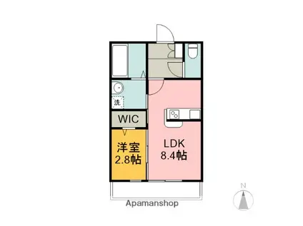 グランドゥール壱町田(1LDK/2階)の間取り写真