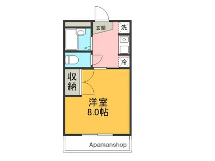 サンローレル(1K/1階)の間取り写真