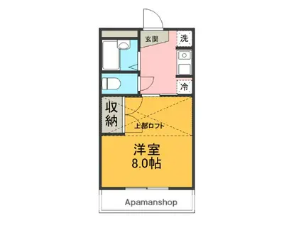 サンローレル(1K/3階)の間取り写真