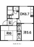 サンフローラA&B(1LDK/2階)の間取り写真