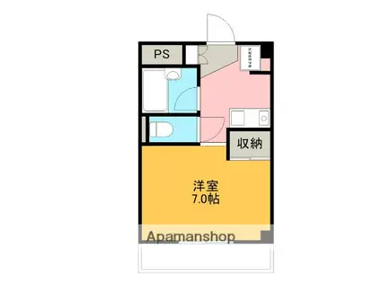 ベルメゾン神明(1K/3階)の間取り写真