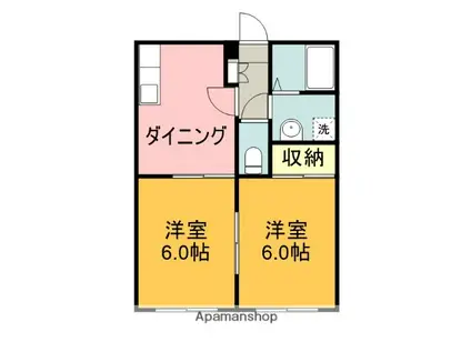 SUNGARDEN21(2DK/1階)の間取り写真