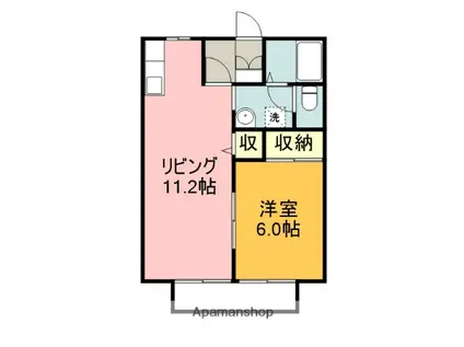 ソブリンコート(1LDK/1階)の間取り写真