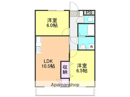 永代マンション(2LDK/2階)の間取り写真