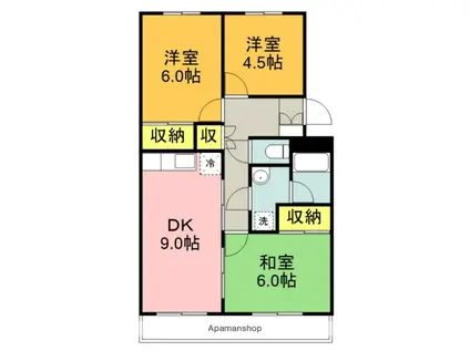 正玲マンション(3DK/3階)の間取り写真