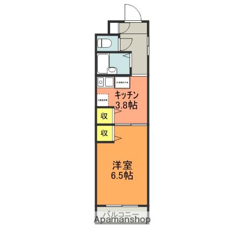 ボナールNUMAZU(1K/1階)の間取り写真