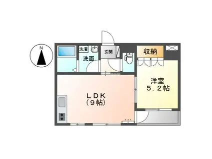 ジェントリー・S(1LDK/2階)の間取り写真