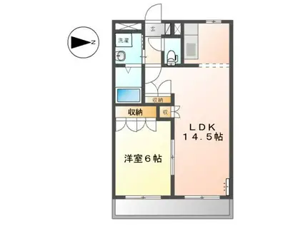 エーデルワイスOHBA(1LDK/2階)の間取り写真