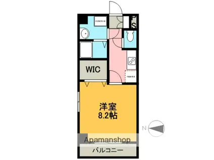 スターロード沼北(1K/2階)の間取り写真