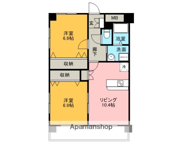 TNマンションⅤ(2DK/2階)の間取り写真