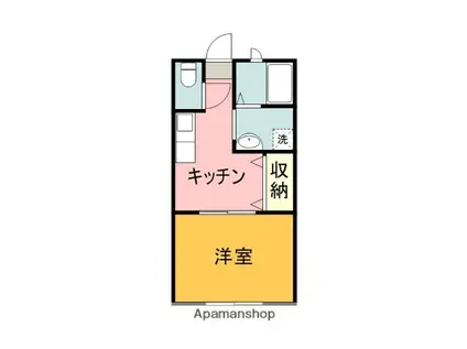 メゾンシャルール(1K/2階)の間取り写真