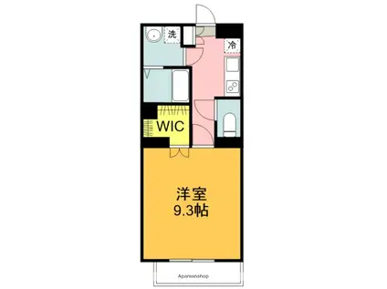 プライムコートΑ(1K/2階)の間取り写真