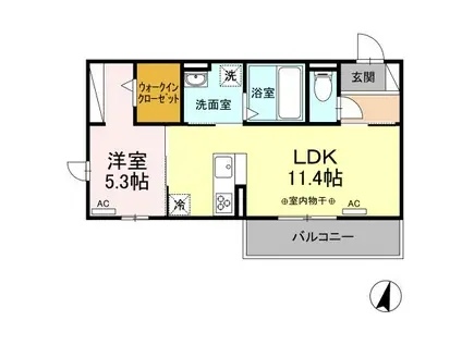 BEAUPORT(1LDK/2階)の間取り写真