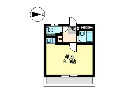 URBAN(ワンルーム/2階)の間取り写真