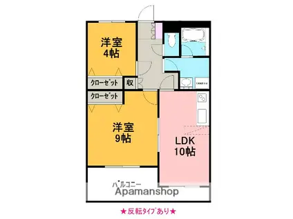 アートレータ(2LDK/2階)の間取り写真