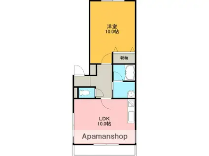ヴィブレつばさⅢ(1LDK/1階)の間取り写真