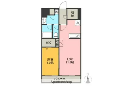 グレースハウス(1LDK/4階)の間取り写真
