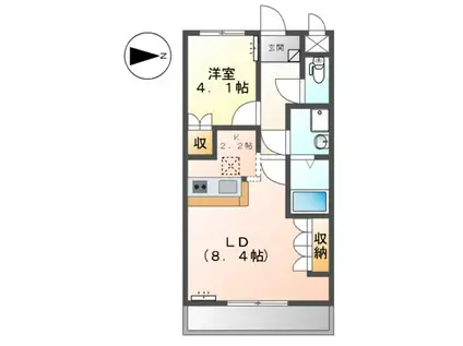 サニ-サイドコート守木(1LDK/1階)の間取り写真