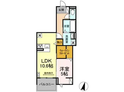 DIOSPERSIMMON長泉 I棟(1LDK/3階)の間取り写真
