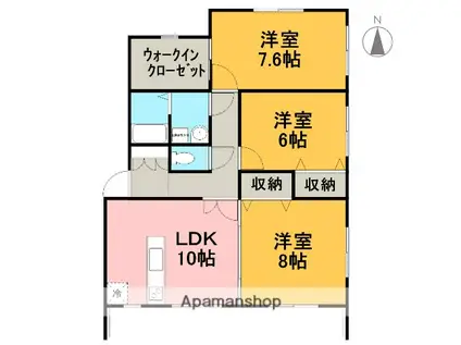 パラーシオ・K(3LDK/3階)の間取り写真