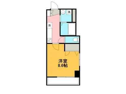 カナル・フィー(1K/7階)の間取り写真