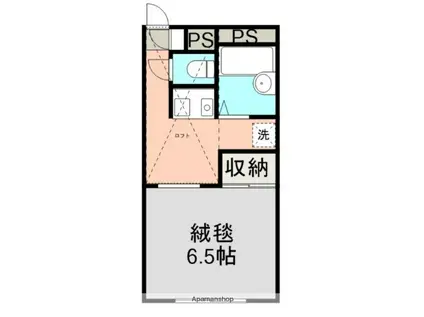 御殿場参番館(1K/1階)の間取り写真