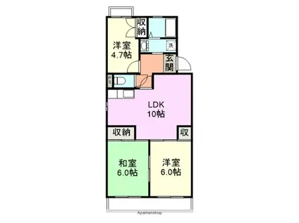 ルマ・インダ(3LDK/3階)の間取り写真