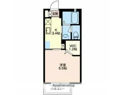 ルーチェ グランパ(1K/2階)の間取り写真