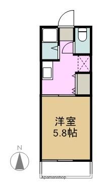 レトア野木村(1K/1階)の間取り写真