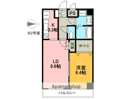 グランヴェーラ下河原(1LDK/3階)の間取り写真