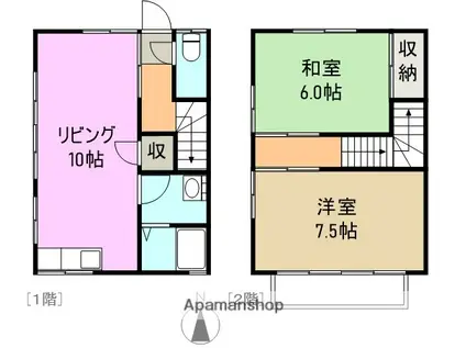 米山ハイツ(2LDK)の間取り写真