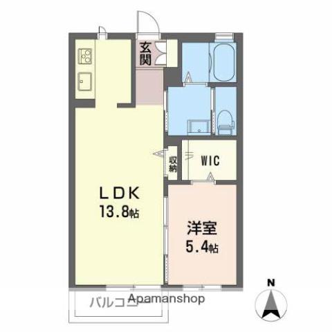 シェリール(1LDK/1階)の間取り写真