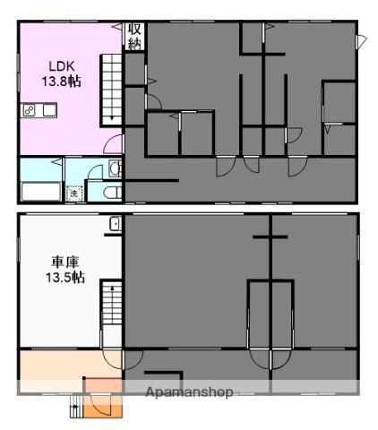ホープ御殿場(ワンルーム/2階)の間取り写真