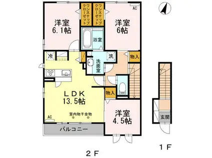 プリマヴェーラ(3LDK/2階)の間取り写真