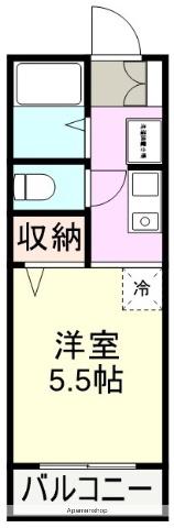 クリア函南(1DK/3階)の間取り写真