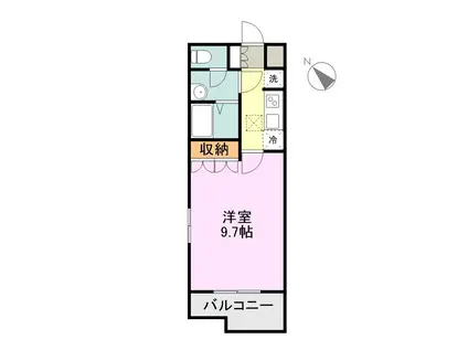 コーポサンライズ(1K/1階)の間取り写真