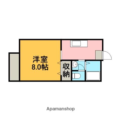レジデンス草薙(1K/2階)の間取り写真