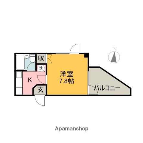 藤ビル5(1K/3階)の間取り写真