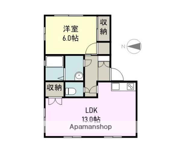 メゾン鮎壷(1LDK/1階)の間取り写真