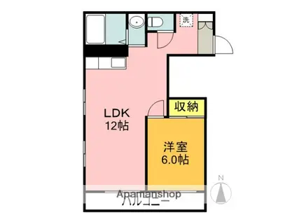 グランアヴニールイースト(1LDK/1階)の間取り写真