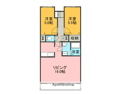 サニーハイツ(2LDK/1階)の間取り写真