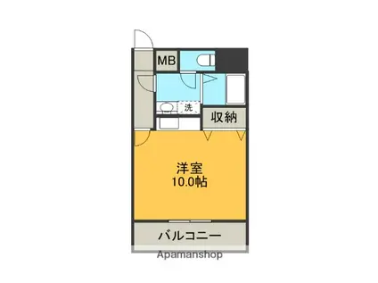 三島ガーデンヒルズ(ワンルーム/1階)の間取り写真