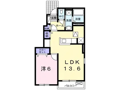 Nステージ(1LDK/1階)の間取り写真