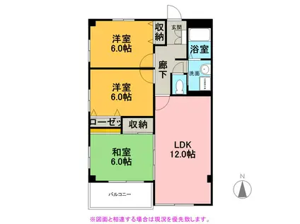 RYU-SUI(3LDK/2階)の間取り写真