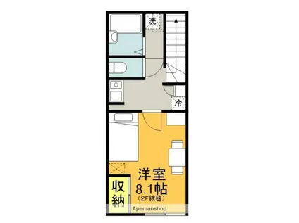 御殿場線 大岡駅(静岡) 徒歩18分 2階建 築23年(1K/2階)の間取り写真